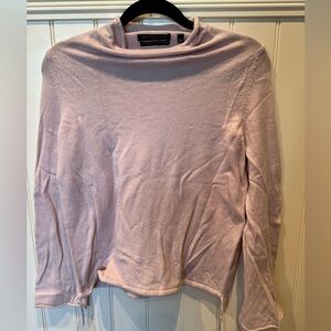 BROWN ALLAN Ladies Women’s Size Small Pink Fuzzy Crew Neck Sweater